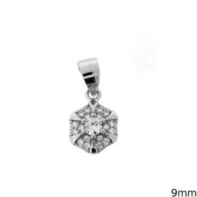 silver-pendant-rosette-with-zircon-9mm-enlarge